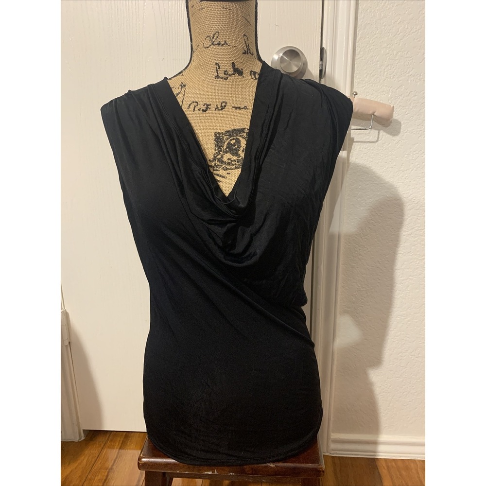 Marciano XS Sexy Turtleneck Sleeveless Top Black 100% Rayon
